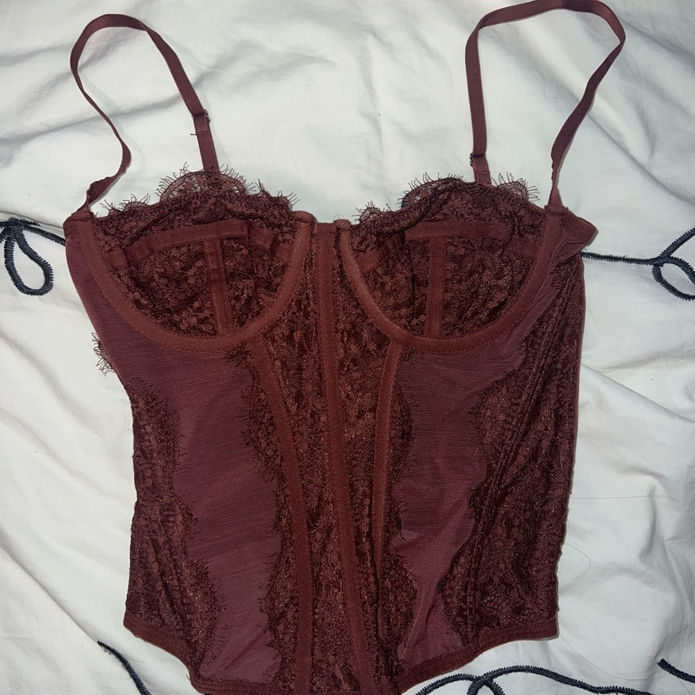 Urban Outfitters Modern Love Corset (Brown)